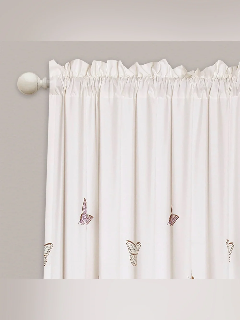 Lush Decor Flutter Butterfly Curtains Set